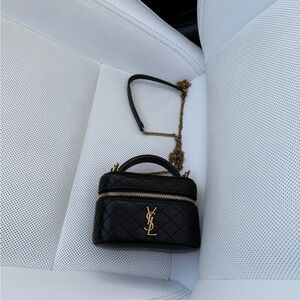 Yves Saint Laurent Black and Gold Mini Bag